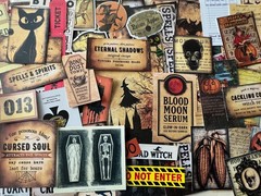 #731 -125+pcs WITCH W/ BROOM PEN SCRAP JUNK JOURNAL KIT REAL EPHEMERA – JOURNAL