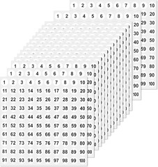 Consecutive Number Sticker 1-100 Round Labels 5000pc Small 0.4″ Sheet Organizing