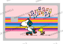 Snoopy Roller Skating Fan Art Credit Card Decal