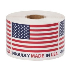 500Pcs American Flag Stickers 2″x3″ Made in USA for Product & Package Labeling