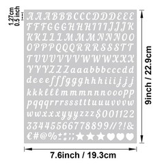 0.5 inch Small Letter Sticker, White Vinyl Self Adhesive inch,