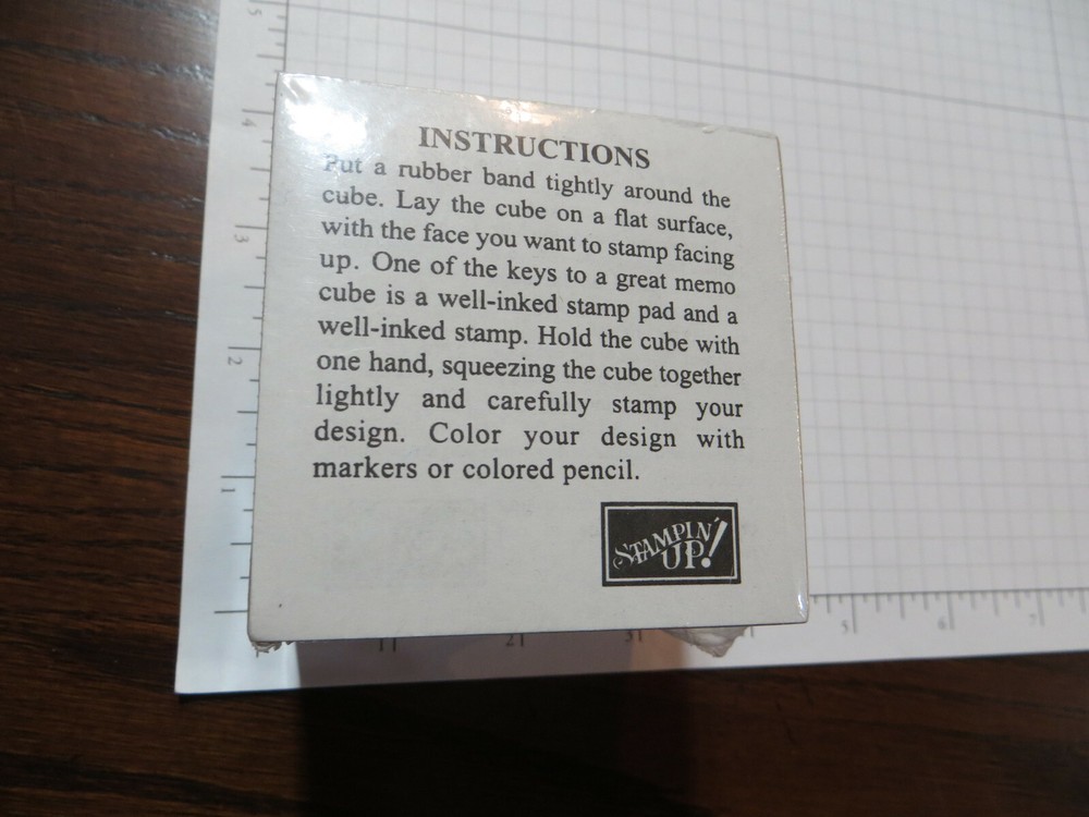 Stampin Up Memo Cube Paper Cube Rubber stamping Crafting New