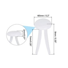 400 PCS Paper Brass Fasteners Split Pins Pastel Mini, White, 5 x 9 mm