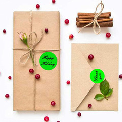 2 Inch Target Label Sticker Shooting Paster,Merry Chritmas Green Round Circle Do