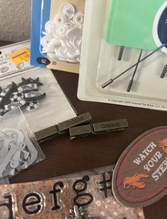 Scrapbook Card Making Embellishment Lot Pins Letters Stickers Buttons More