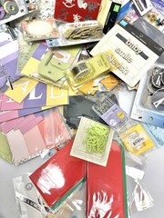 100+ Variety Lot Crafting Scrapbooking Items: Metal Letters Tags Embellishments