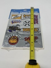 NEW Vintage 1984 RAZZLE DAZZLE Hallmark Sticker Sheets Silver Foil Warning Signs
