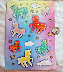 Fashion Angels stickers colorful UNICORN outline stars clouds