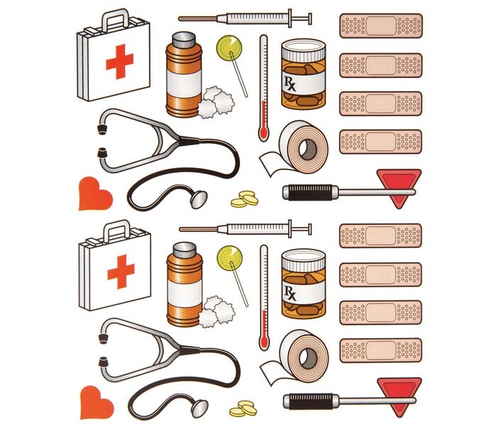 2 Sheets Doctor’s Office Nurse Planner Stickers Papecraft Envelope Seals Card