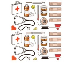 2 Sheets Doctor’s Office Nurse Planner Stickers Papecraft Envelope Seals Card