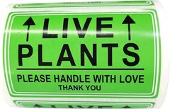 Green Live Plants Stickers for Shipping 2×3 inch Please Handle with Love Stic…