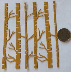 BARE TREE Die-Cuts(3pc)4”x 4-3/4” Birch Trees•Trunk•Branches•Forest•Nature•Wood•