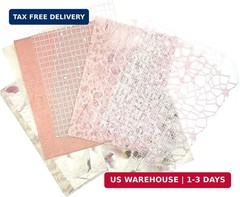 Textured Scrapbook Paper Mesh Fabric – Junk Journal Supplies Assorted Set 51 She