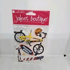 RARE Vintage Jolee’s Boutique 3D Sticker FREESTYLE BIKE&BOARD SPORTS 7pcs 57314