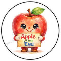APPLE OF MY EYE ENVELOPE SEALS LABELS STICKERS PARTY FAVORS