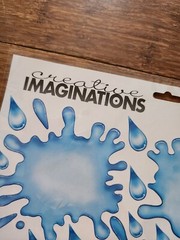 Creative Imaginations Stickers – Water Splats Drops Rain – Retired, New #17