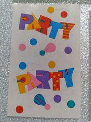 Vintage Mrs Grossman’s Stickers BIRTHDAY PARTY hats pinwheels confetti 1989-92