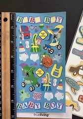 7 Pks BABY BOY Stickers — Trains Transportation Baby Objects Firetruck Police