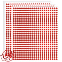 VeriPap 0.25in Dot Stickers Red 6600 PCS
