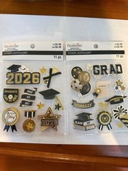 Bundle of Recollections Graduation Sticker Set – Gold, Black & White Accents