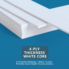10 Pack Pre-Cut 18×24 White Picture Mats for 12×18 Photos – White Core Bevel …