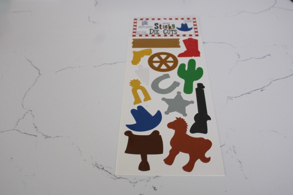 Provo Craft Design Sticky Die Cut «Go West» Boot Hat Horse Saddle Shoe Scrapbook