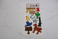 Provo Craft Design Sticky Die Cut «Go West» Boot Hat Horse Saddle Shoe Scrapbook