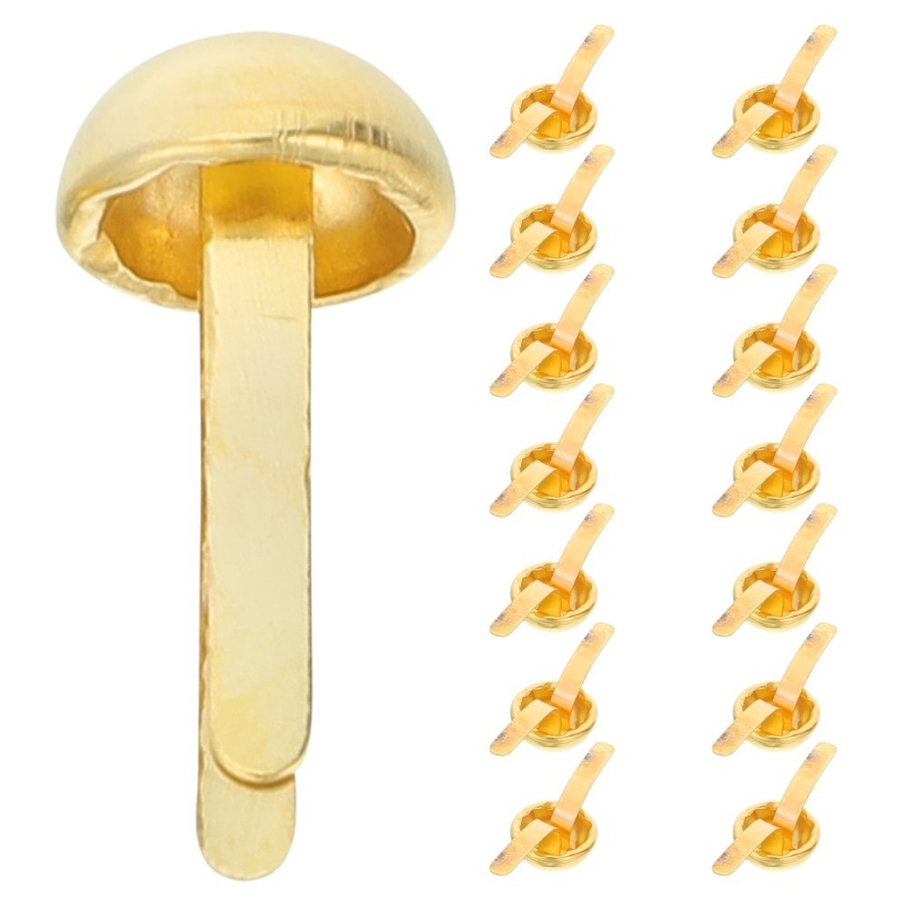 500Pcs Gold Metal Brad Fasteners with Elegant Finish for Craft DIY Projects