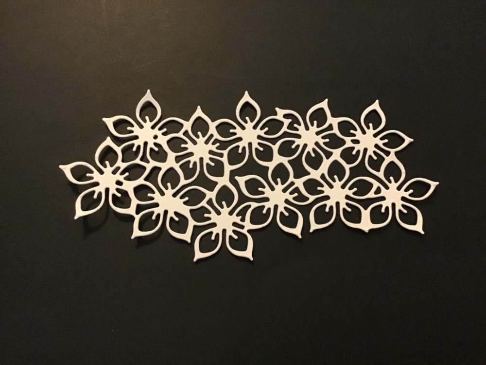 Flower Strip Border Die Cut Embellishments 5 pcs 5-3/4” x 2-3/4” Scrapbook Cards