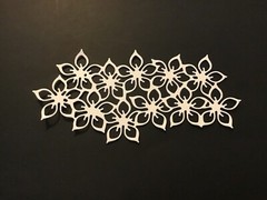 Flower Strip Border Die Cut Embellishments 5 pcs 5-3/4” x 2-3/4” Scrapbook Cards