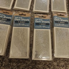 BULK LOT 288 Crafters Closet Self Stick Gem Sheets Silver Rhinestone Craft Stick