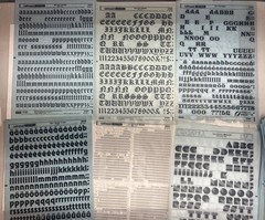 Letraset Letters Numbers Lot Of 85+ Sheets Many Fonts/Sizes + Chartpak Formatt