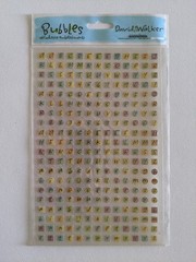 Creative Imaginations Letters Nos Square Round Bubble Dome David Walker Stickers