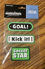 Rare Girl Soccer Player Scrapbook NEW, LOT of 6! Soccer Ball, Goal, Glitter Ball