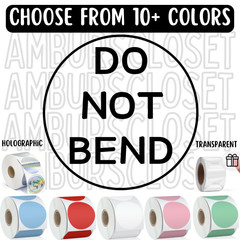 DO NOT BEND STICKERS 2″ ROUND LABELS SEALS SHIPPING SUPPLIES SCRATCH RESISTANT