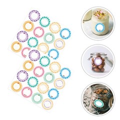 20 Sheets Label Stickers Canning Jar Labels Round Pvc Waterproof