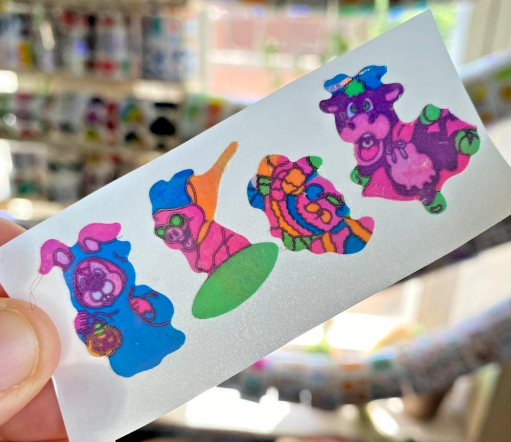 Vintage 80s Stickers: Prismatic, Mylar, Fuzzy, Oilie Used Restored: You Choose!
