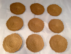 Tim Holtz Die Cuts * Embossed Tree Ring * White or Kraft Cardstock or Chipboard