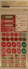 New Recollections scrapbook stickers planner 3 sheet pink gold teal arrow border