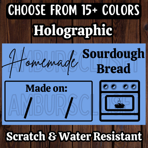 50 SOURDOUGH BREAD STICKERS 2.25″ LABELS SEALS BAKED GOODS BAKERY FOOD STAND