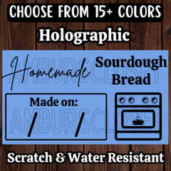 50 SOURDOUGH BREAD STICKERS 2.25″ LABELS SEALS BAKED GOODS BAKERY FOOD STAND