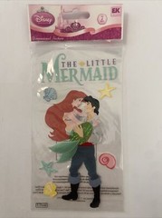 Disney Princess LITTLE MERMAID Scrapbooking Sticker Jolee’s EK Success 7 Pcs NIP