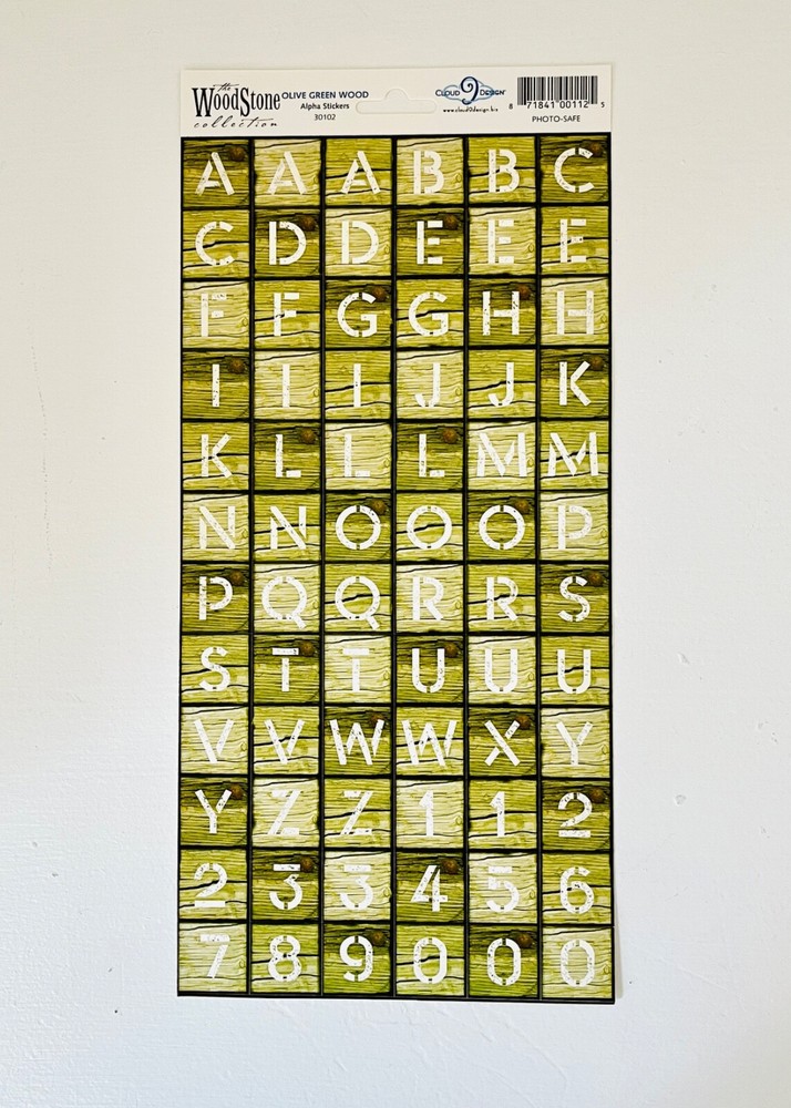 Cloud 9 Designs The WoodStone Collection Alpha Stickers