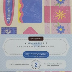 Close to My Heart Reflections Stickease X7078C Cutie Pie Girl Tea Party Pink NEW