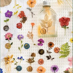 PET Transparent Purple Dried Flower Wax Seal Stickers, 40pcs | Waterproof, Cl…