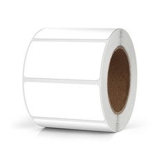 White Rectangle Stickers 2 x 1 Inch Color Coding Labels Vinyl Roll Self-Adhesive