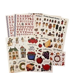 Vintage Joy Marie Colorbok Scrapbook Stickers – Christmas Birdhouse 7 sheets