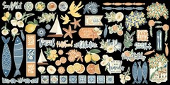 Graphic45 SCENIC ROUTE (69pc) DIE-CUT EPHEMERA ASSORTMENT scrapbooking