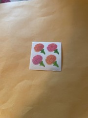 Vintage 1980s Great Seven Pearly Rose Stickers