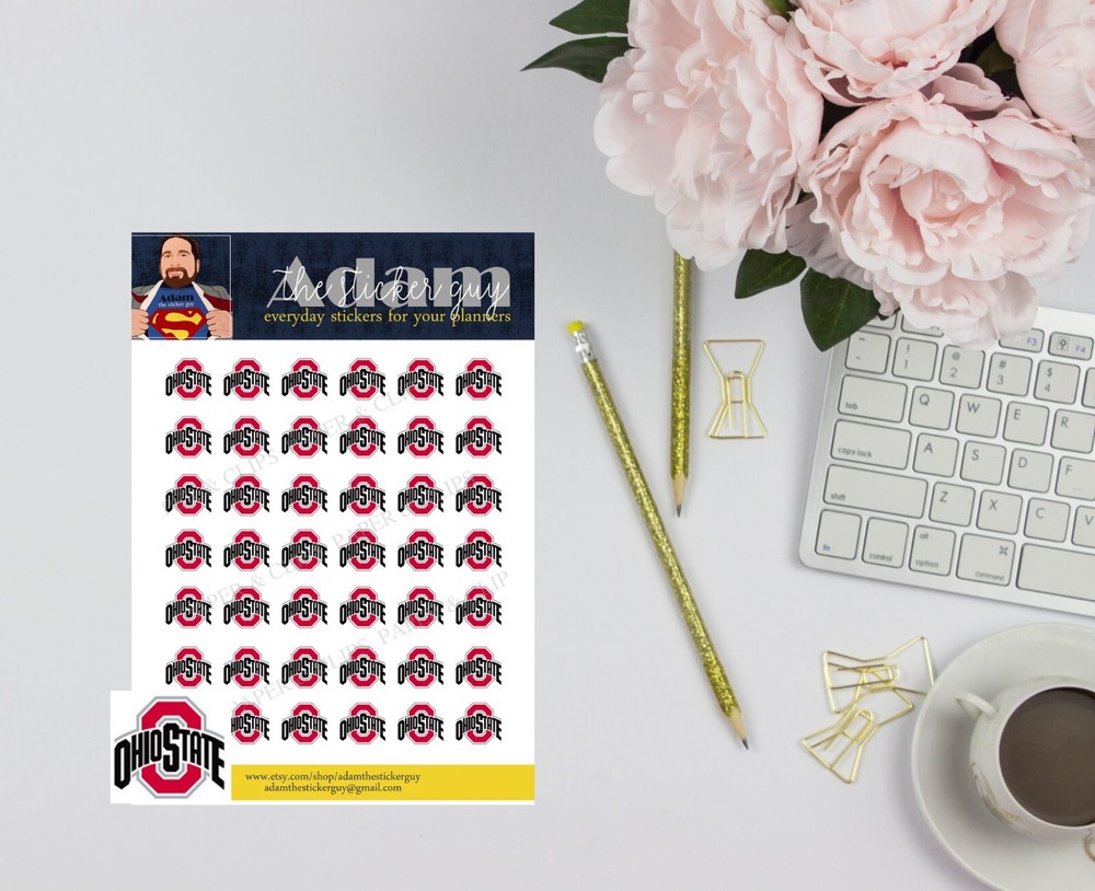 Ohio State College Planner or Reminder Stickers